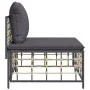 Zentrales Gartensofa mit dunkelgrauen synthetischen Rattankissen von vidaXL, Modulare Sofas für den Außenbereich - Ref: Foro2...