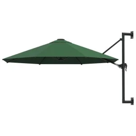 Wall-mounted umbrella with metal bar 300 cm green by vidaXL, Umbrellas - Ref: Foro24-44864, Price: 102,86 €, Discount: %