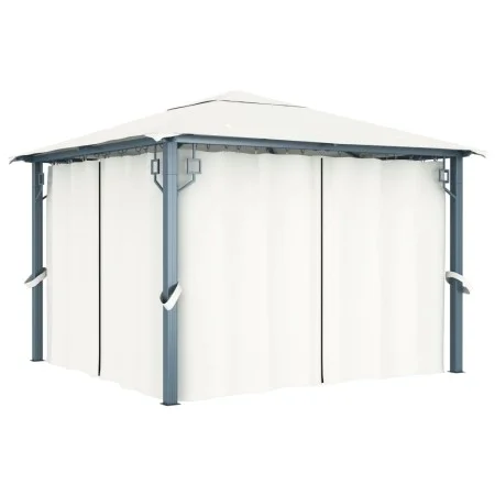 Gazebo with cream aluminum curtain 300x300 cm by vidaXL, Tents and gazebos - Ref: Foro24-48042, Price: 474,47 €, Discount: %