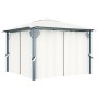 Cenador con cortina color crema aluminio 300x300 cm de vidaXL, Carpas y cenadores - Ref: Foro24-48042, Precio: 469,50 €, Desc...