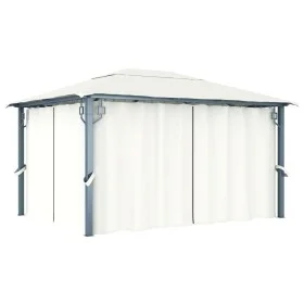 Gazebo with cream aluminum curtain 400x300 cm by vidaXL, Tents and gazebos - Ref: Foro24-48044, Price: 537,65 €, Discount: %