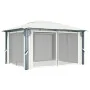 Cenador con cortina color crema aluminio 400x300 cm de vidaXL, Carpas y cenadores - Ref: Foro24-48044, Precio: 509,47 €, Desc...