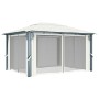Gazebo with cream aluminum curtain 400x300 cm by vidaXL, Tents and gazebos - Ref: Foro24-48044, Price: 490,03 €, Discount: %