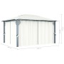 Gazebo with cream aluminum curtain 400x300 cm by vidaXL, Tents and gazebos - Ref: Foro24-48044, Price: 490,03 €, Discount: %
