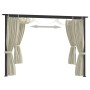 Gazebo with cream-colored steel curtains 3x3 m by vidaXL, Tents and gazebos - Ref: Foro24-48050, Price: 355,68 €, Discount: %