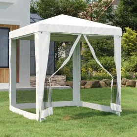 Tent for celebrations with 4 white mesh walls 2x2 m by vidaXL, Tents and gazebos - Ref: Foro24-48520, Price: 75,84 €, Discoun...