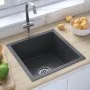 Handgefertigte Spüle aus schwarzem Edelstahl von vidaXL, Sinkt - Ref: Foro24-51501, Preis: 100,68 €, Rabatt: %