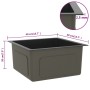 Handgefertigte Spüle aus schwarzem Edelstahl von vidaXL, Sinkt - Ref: Foro24-51501, Preis: 125,02 €, Rabatt: %