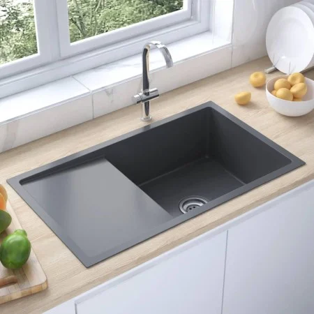 Handgefertigtes Waschbecken aus schwarzem Edelstahl von vidaXL, Sinkt - Ref: Foro24-51521, Preis: 176,76 €, Rabatt: %
