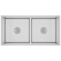 Fregadero de cocina hecho a mano acero inoxidable de vidaXL, Fregaderos - Ref: Foro24-51522, Precio: 115,26 €, Descuento: %