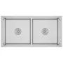 Handgefertigte Küchenspüle aus Edelstahl von vidaXL, Sinkt - Ref: Foro24-51522, Preis: 135,91 €, Rabatt: %