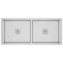 Fregadero de cocina hecho a mano acero inoxidable de vidaXL, Fregaderos - Ref: Foro24-51524, Precio: 185,29 €, Descuento: %