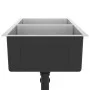 Fregadero de cocina hecho a mano acero inoxidable de vidaXL, Fregaderos - Ref: Foro24-51524, Precio: 185,29 €, Descuento: %