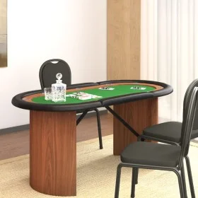 Mesa de póquer para 10 jugadores verde 160x80x75 cm de vidaXL, Mesas de juego y de póquer - Ref: Foro24-80408, Precio: 187,72...