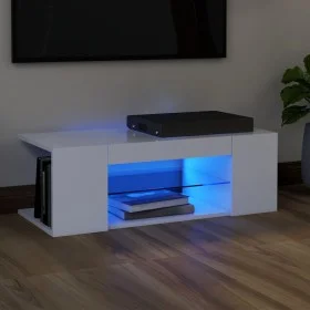 TV cabinet with white LED lights 90x39x30 cm by vidaXL, TV Furniture - Ref: Foro24-804238, Price: 54,35 €, Discount: %