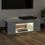 Mueble de TV con luces LED gris hormigón 90x39x30 cm de vidaXL, Muebles TV - Ref: Foro24-804242, Precio: 45,56 €, Descuento: %
