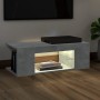 Mueble de TV con luces LED gris hormigón 90x39x30 cm de vidaXL, Muebles TV - Ref: Foro24-804242, Precio: 46,20 €, Descuento: %