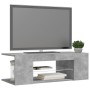 Mueble de TV con luces LED gris hormigón 90x39x30 cm de vidaXL, Muebles TV - Ref: Foro24-804242, Precio: 46,20 €, Descuento: %