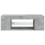Mueble de TV con luces LED gris hormigón 90x39x30 cm de vidaXL, Muebles TV - Ref: Foro24-804242, Precio: 45,56 €, Descuento: %