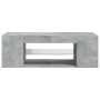 Mueble de TV con luces LED gris hormigón 90x39x30 cm de vidaXL, Muebles TV - Ref: Foro24-804242, Precio: 46,20 €, Descuento: %