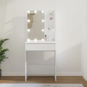 Schminktisch mit weißer LED 60x40x140 cm von vidaXL, Schlafzimmerkommoden - Ref: Foro24-808828, Preis: 88,95 €, Rabatt: %
