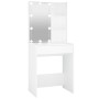 Schminktisch mit weißer LED 60x40x140 cm von vidaXL, Schlafzimmerkommoden - Ref: Foro24-808828, Preis: 84,88 €, Rabatt: %