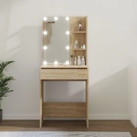 Dresser with LED lights in Sonoma oak color, 60x40x140 cm by vidaXL, Bedroom Dressers - Ref: Foro24-808831, Price: 112,14 €, ...
