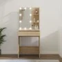 Tocador con LED color roble Sonoma 60x40x140 cm de vidaXL, Tocadores para dormitorios - Ref: Foro24-808831, Precio: 112,53 €,...