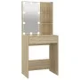Tocador con LED color roble Sonoma 60x40x140 cm de vidaXL, Tocadores para dormitorios - Ref: Foro24-808831, Precio: 112,53 €,...