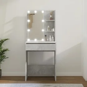 Concrete gray LED dressing table 60x40x140 cm by vidaXL, Bedroom Dressers - Ref: Foro24-808832, Price: 99,52 €, Discount: %