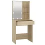 Tocador con LED color roble Sonoma 60x40x140 cm de vidaXL, Tocadores para dormitorios - Ref: Foro24-808831, Precio: 112,53 €,...