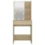 Tocador con LED color roble Sonoma 60x40x140 cm de vidaXL, Tocadores para dormitorios - Ref: Foro24-808831, Precio: 112,53 €,...