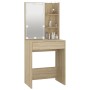 Schminktisch mit LED in Sonoma Eiche Farbe 60x40x140 cm von vidaXL, Schlafzimmerkommoden - Ref: Foro24-808831, Preis: 120,07 ...