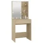 Tocador con LED color roble Sonoma 60x40x140 cm de vidaXL, Tocadores para dormitorios - Ref: Foro24-808831, Precio: 112,53 €,...