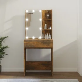 Dressing table with LED smoked oak color 60x40x140 cm by vidaXL, Bedroom Dressers - Ref: Foro24-820442, Price: 80,27 €, Disco...