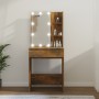 Dressing table with LED smoked oak color 60x40x140 cm by vidaXL, Bedroom Dressers - Ref: Foro24-820442, Price: 81,51 €, Disco...