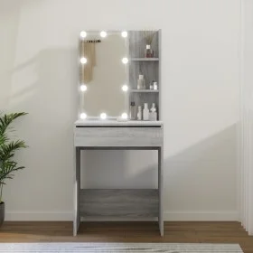 Dresser with LED lights in Sonoma gray color, 60x40x140 cm by vidaXL, Bedroom Dressers - Ref: Foro24-820443, Price: 110,56 €,...