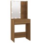 Eichenbrauner LED-Schminktisch 60x40x140 cm von vidaXL, Schlafzimmerkommoden - Ref: Foro24-820444, Preis: 101,01 €, Rabatt: %