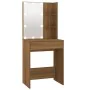 Oak brown LED dressing table 60x40x140 cm by vidaXL, Bedroom Dressers - Ref: Foro24-820444, Price: 99,46 €, Discount: %