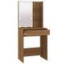 Eichenbrauner LED-Schminktisch 60x40x140 cm von vidaXL, Schlafzimmerkommoden - Ref: Foro24-820444, Preis: 101,01 €, Rabatt: %