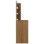 Oak brown LED dressing table 60x40x140 cm by vidaXL, Bedroom Dressers - Ref: Foro24-820444, Price: 99,46 €, Discount: %