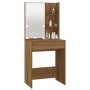 Eichenbrauner LED-Schminktisch 60x40x140 cm von vidaXL, Schlafzimmerkommoden - Ref: Foro24-820444, Preis: 101,01 €, Rabatt: %
