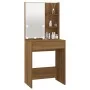 Oak brown LED dressing table 60x40x140 cm by vidaXL, Bedroom Dressers - Ref: Foro24-820444, Price: 99,46 €, Discount: %