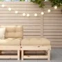 Taburete de jardín con cojín madera maciza de pino de vidaXL, Sofás modulares de exterior - Ref: Foro24-825436, Precio: 81,05...
