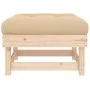 Garden stool with solid pine wood cushion by vidaXL, Modular outdoor sofas - Ref: Foro24-825436, Price: 81,06 €, Discount: %