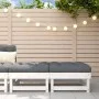 Taburetes de jardín con cojines 2 uds madera maciza pino blanco by vidaXL, Modular outdoor sofas - Ref: Foro24-825465, Price:...