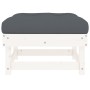 Taburetes de jardín con cojines 2 uds madera maciza pino blanco by vidaXL, Modular outdoor sofas - Ref: Foro24-825465, Price:...