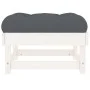 Taburetes de jardín con cojines 2 uds madera maciza pino blanco by vidaXL, Modular outdoor sofas - Ref: Foro24-825465, Price:...