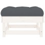 Taburetes de jardín con cojines 2 uds madera maciza pino blanco by vidaXL, Modular outdoor sofas - Ref: Foro24-825465, Price:...