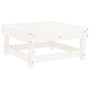 Gartenhocker mit Kissen, 2 Stück Massivholz Kiefer Weißholz von vidaXL, Modulare Sofas für den Außenbereich - Ref: Foro24-825...